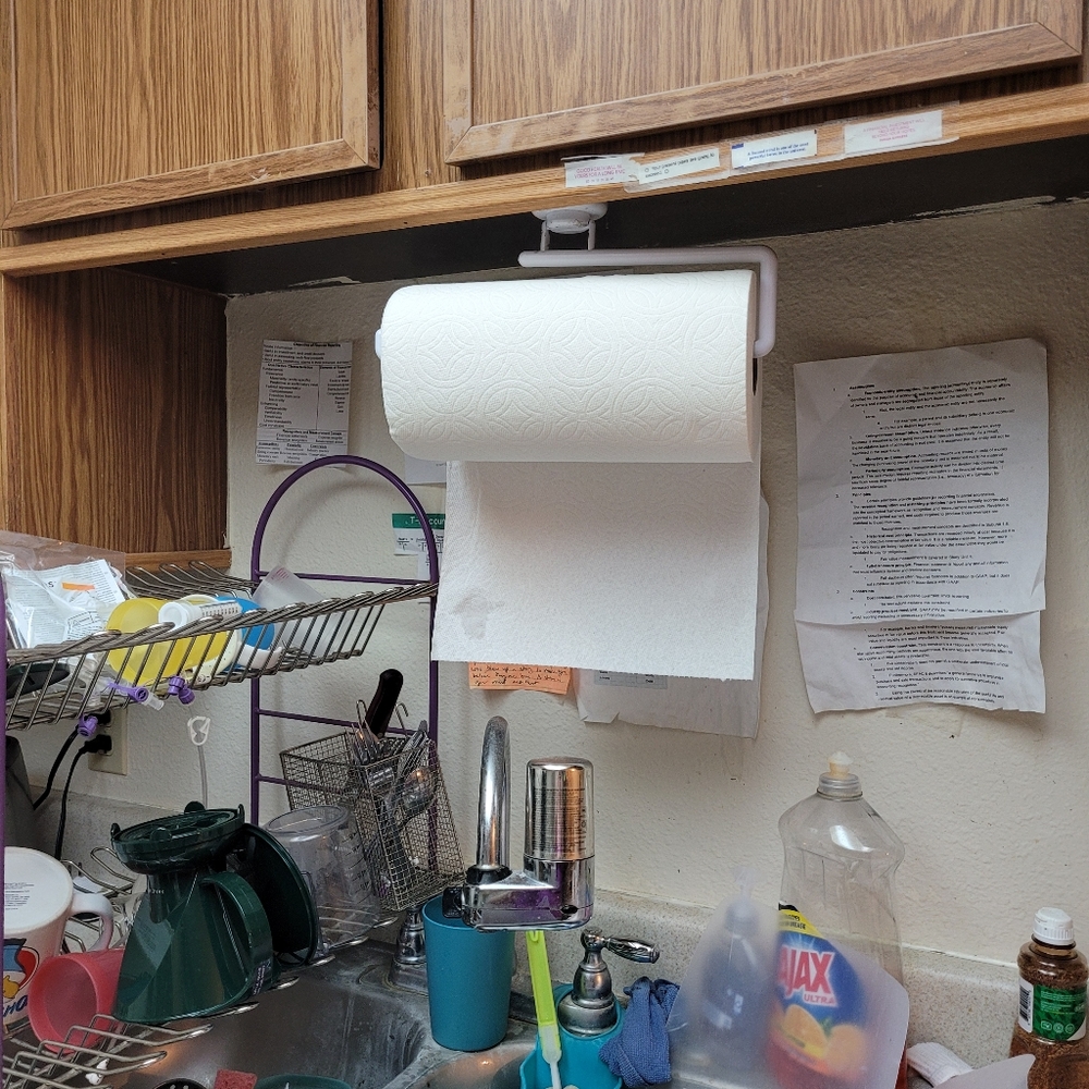 Non Drilling Paper Towel Holder Wall Mount
